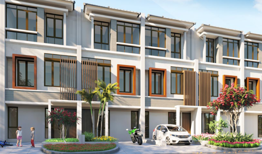 foto tampak rumah tipe CLOVER perumahan CLUSTER QUIN