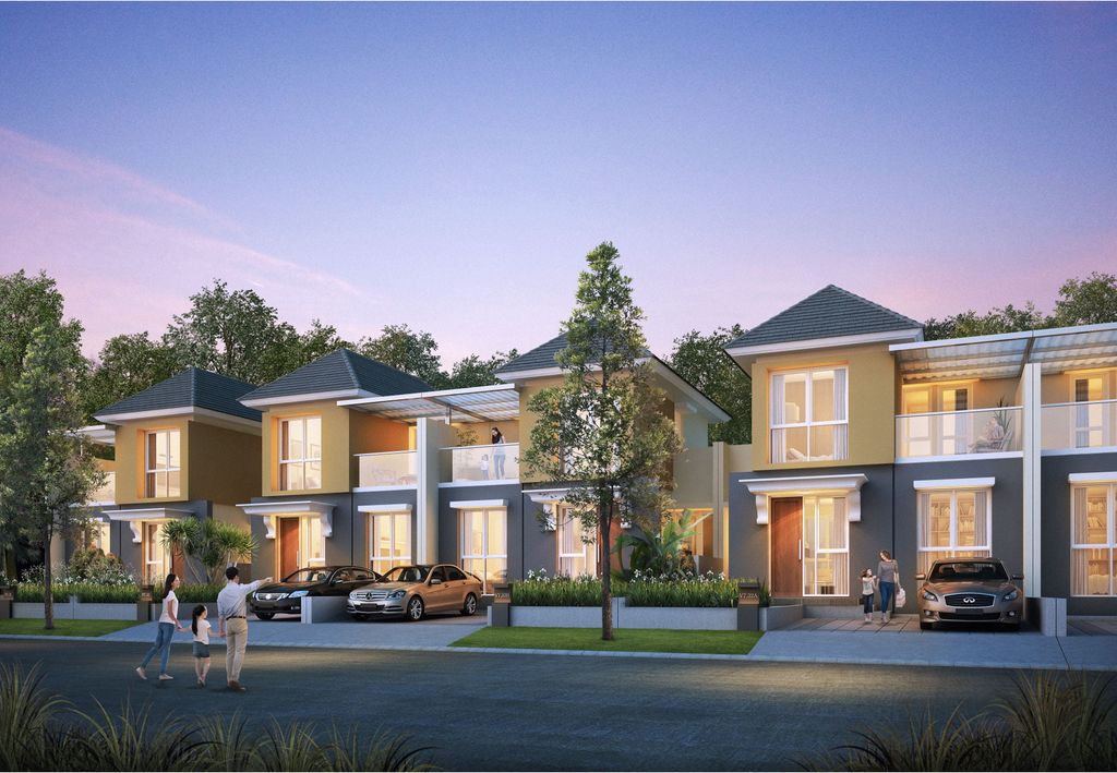 foto tampak rumah tipe Valecia perumahan CLUSTER VICTORIA VALLEY