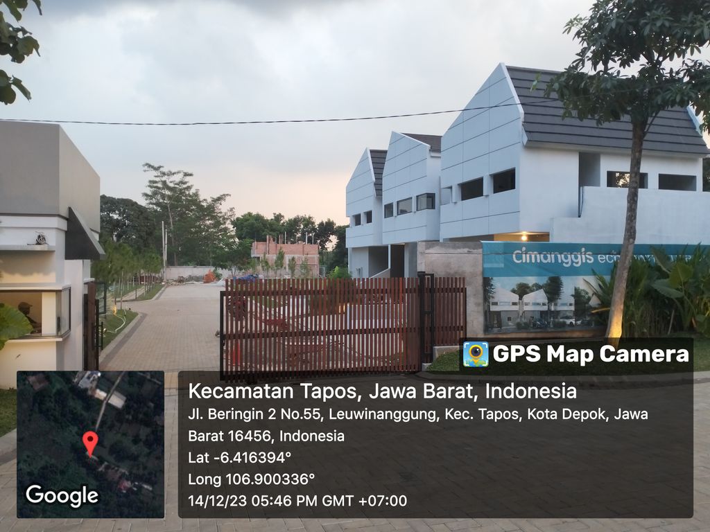 foto gerbang perumahan Cimanggis Eco Townhouse