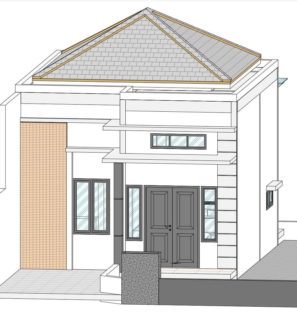 foto tampak rumah tipe 45 perumahan SULTAN ARECA CITY (SAP X)