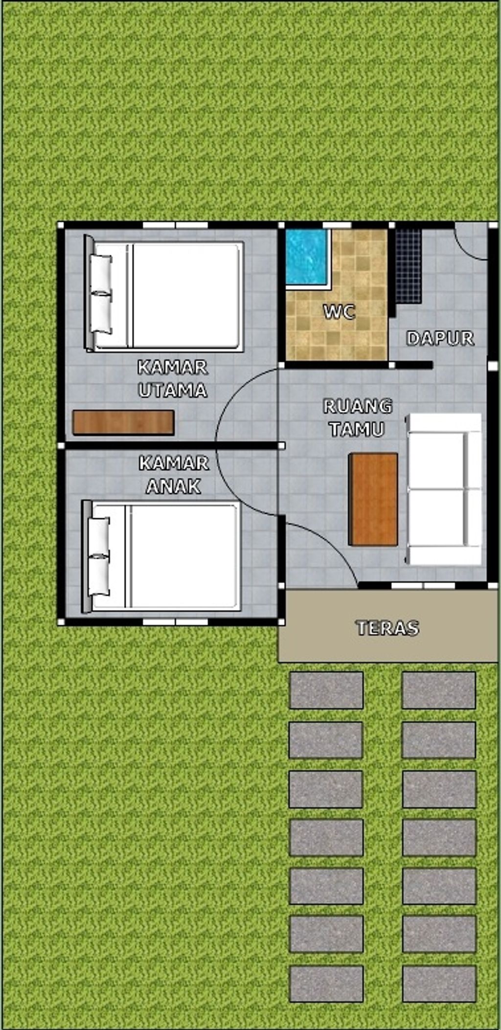 foto denah rumah tipe 36 perumahan A5 Residence