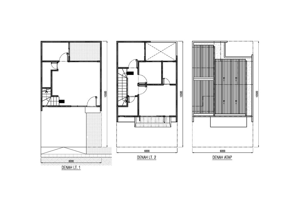foto denah rumah tipe The Six 643 Max (6x10,5) perumahan AMEGA WESTPARC