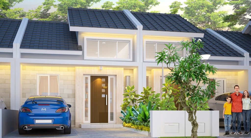 foto tampak rumah tipe NEW AZALEA (892) perumahan TAMAN WISATA REGENCY