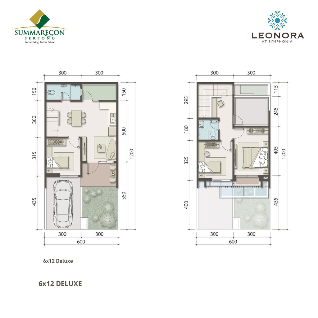 foto denah rumah tipe L6 STD Deluxe perumahan CLUSTER LEONORA