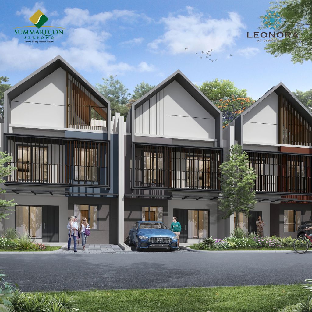 foto tampak rumah tipe L7 HOOK Premium Attic 3 perumahan CLUSTER LEONORA