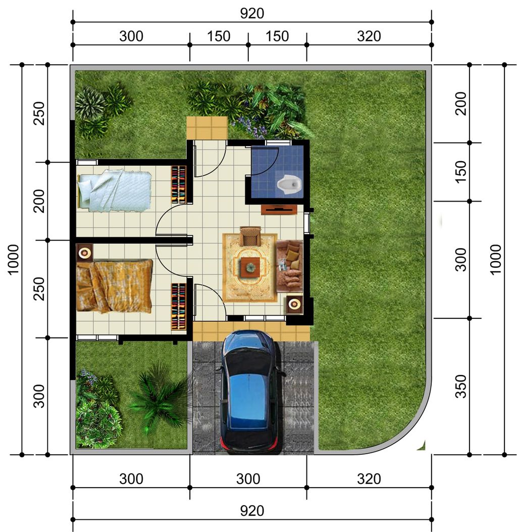 foto denah rumah tipe 27/111 perumahan GRAHA BAGASASI (JASMINE)