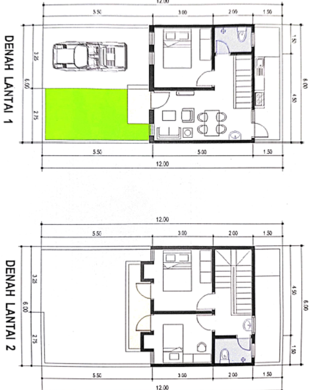 foto denah rumah tipe redwood 75 perumahan REDWOOD