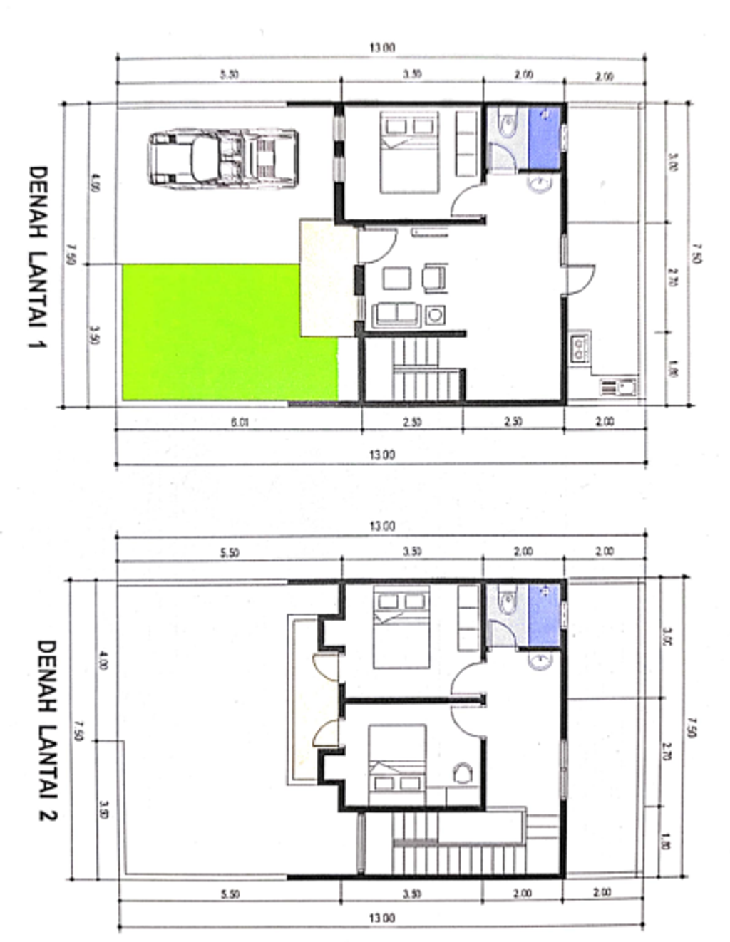 foto denah rumah tipe Redwood 95 perumahan REDWOOD