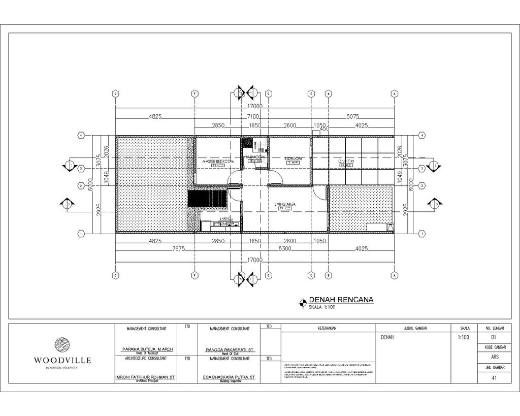 foto denah rumah tipe 40/102 Ebony perumahan Woodville Residence