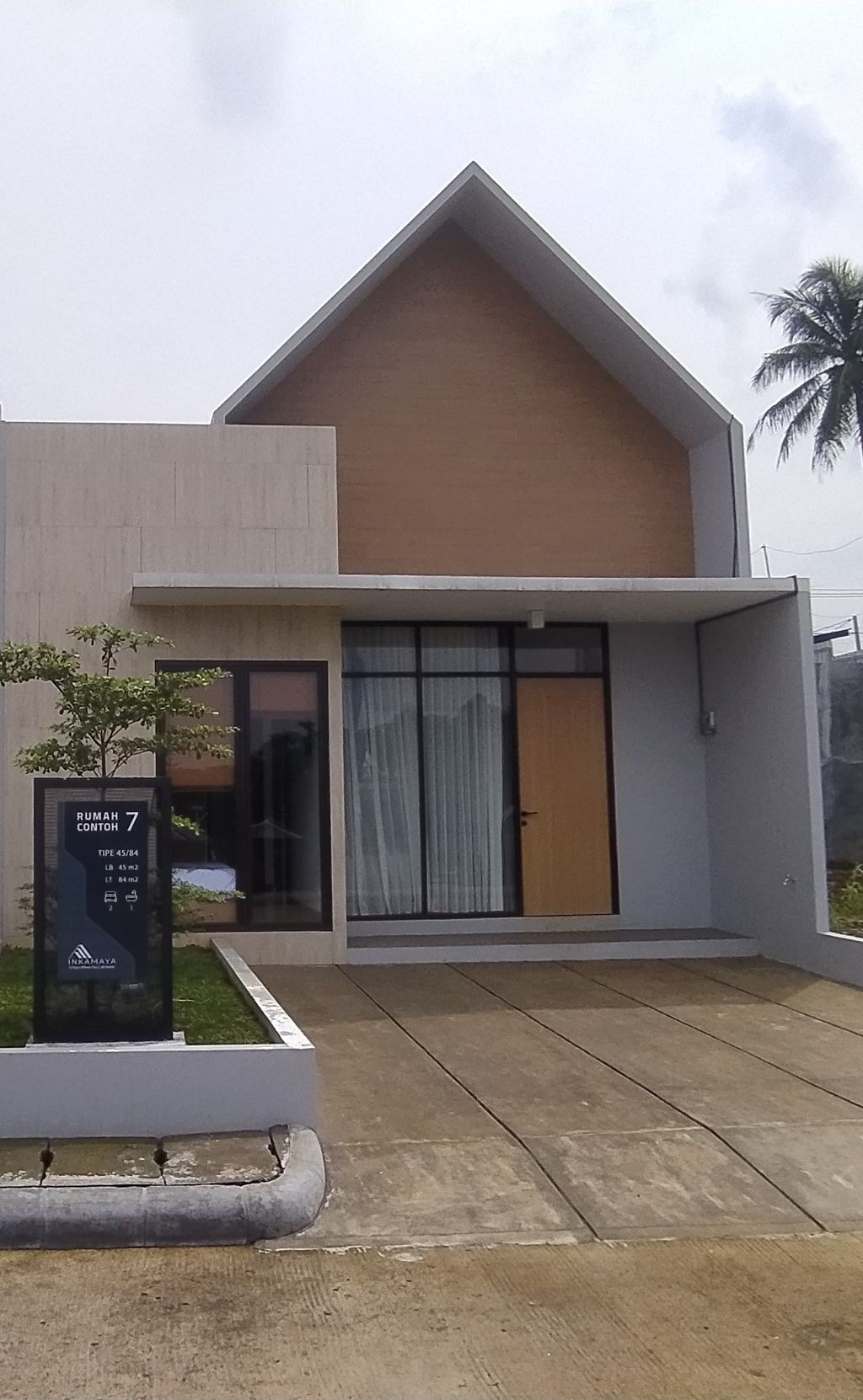foto tampak rumah tipe 45/84 perumahan INKAMAYA