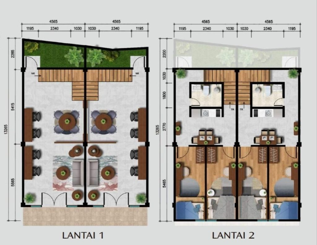 foto denah rumah tipe RUKO perumahan Rivela Park