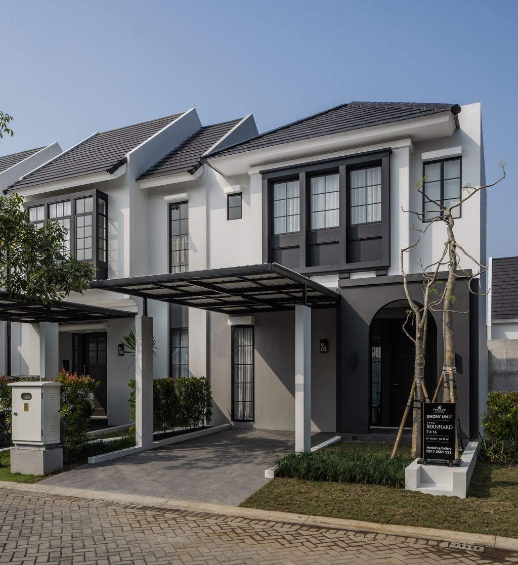 foto tampak rumah tipe BERNHARD perumahan CitraLand Driyorejo CBD