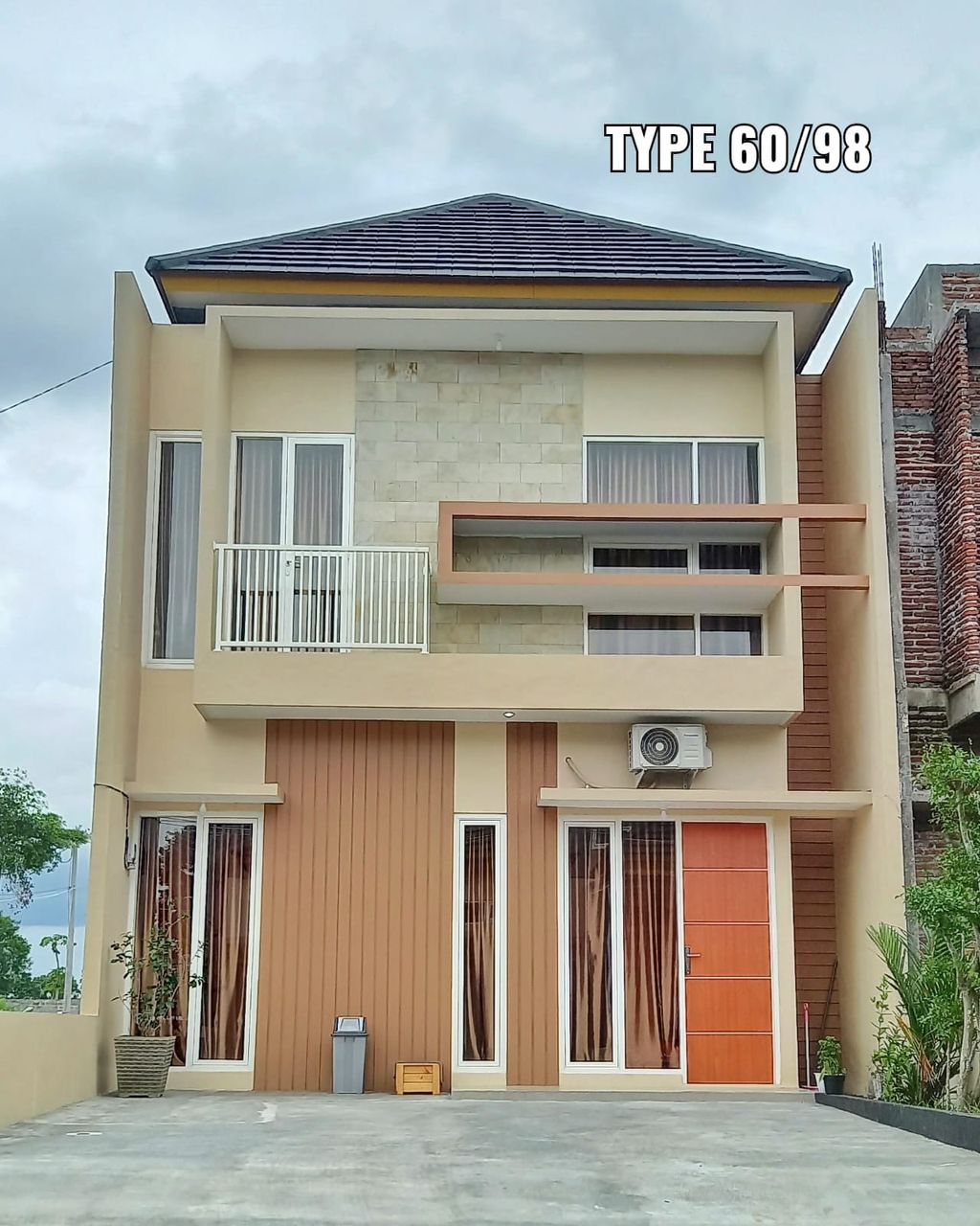 foto tampak rumah tipe 60 perumahan GRAND ZAMZAM PLATINUM