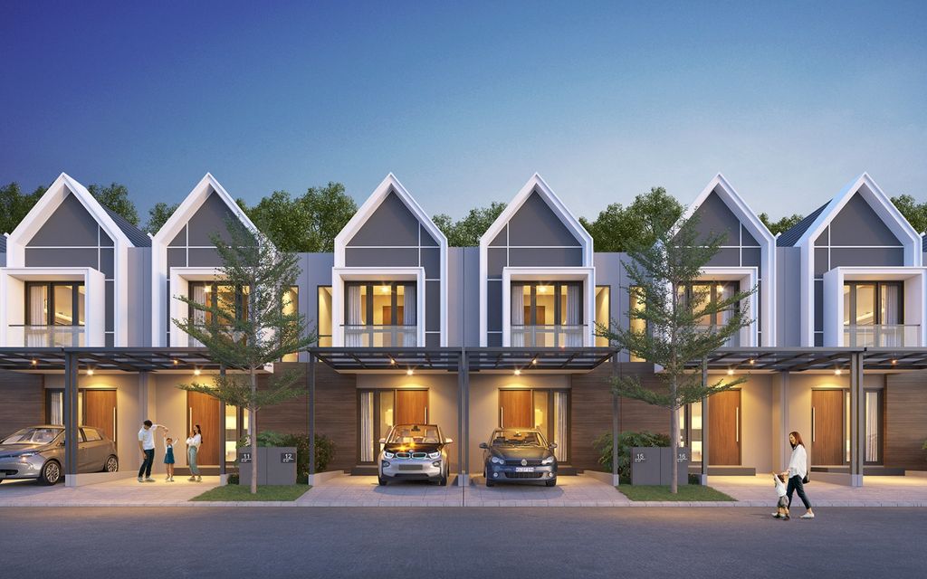 foto tampak rumah tipe Galvestone - C  ( L 6 ) perumahan CITRAGRAN CIBUBUR - TERRACE GARDEN