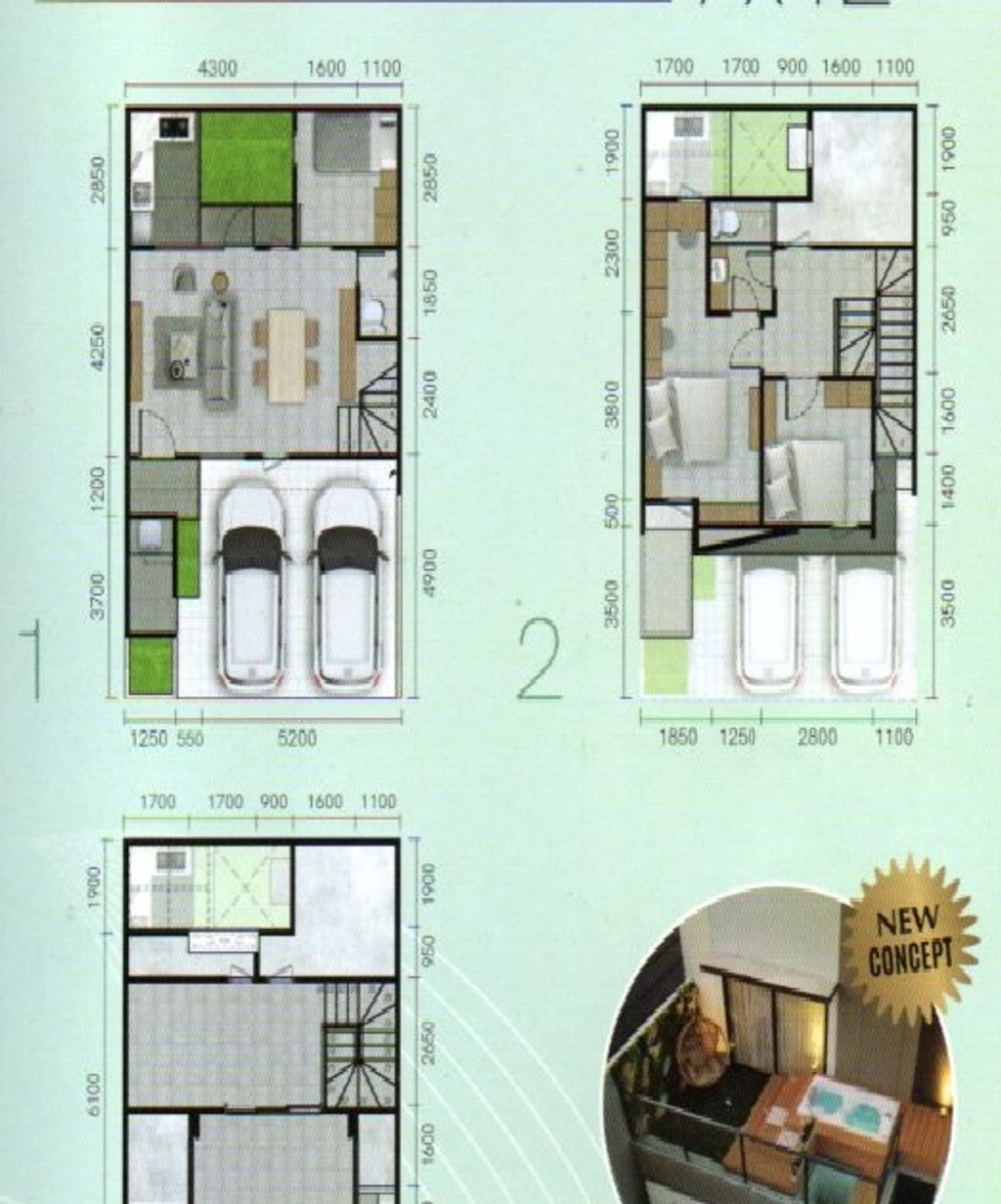 foto denah rumah tipe RUMAH ( 7X12 Attic ) perumahan GRAND EASTERN