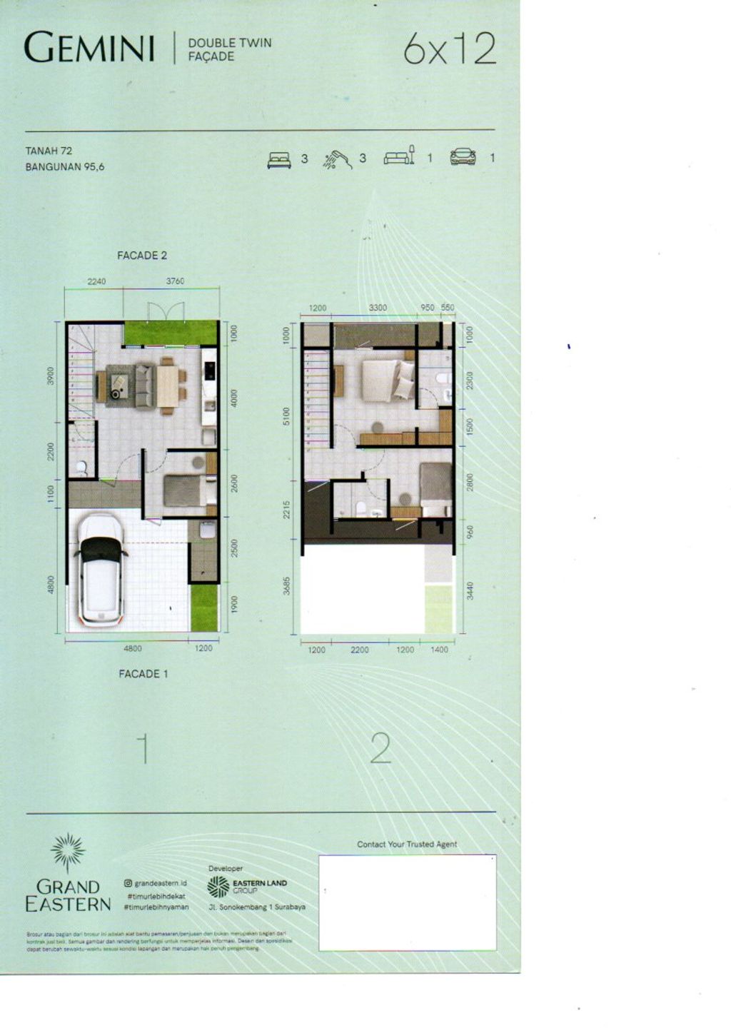 foto denah rumah tipe RUMAH ( 6X12+) perumahan GRAND EASTERN
