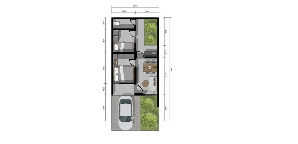 foto denah rumah tipe FRESIA LITE 422 perumahan Mutiara Gading City Cluster New Liverpool Tahap 1