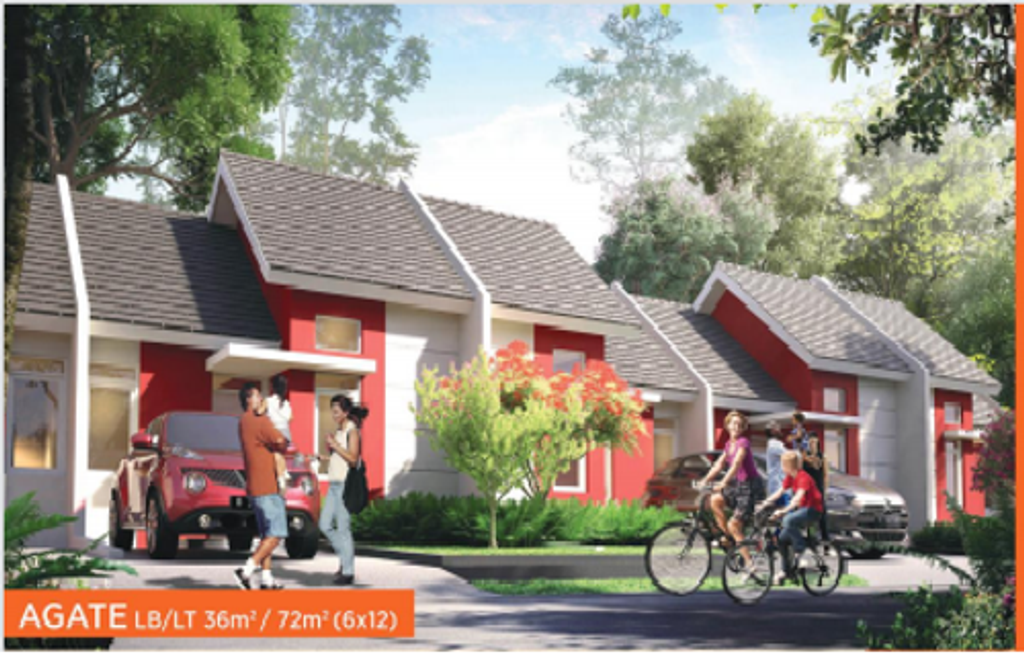 foto tampak rumah tipe AGATE SUDUT perumahan CITRA RAYA CLUSTER BIZHOME JADE & CHALCEDONY