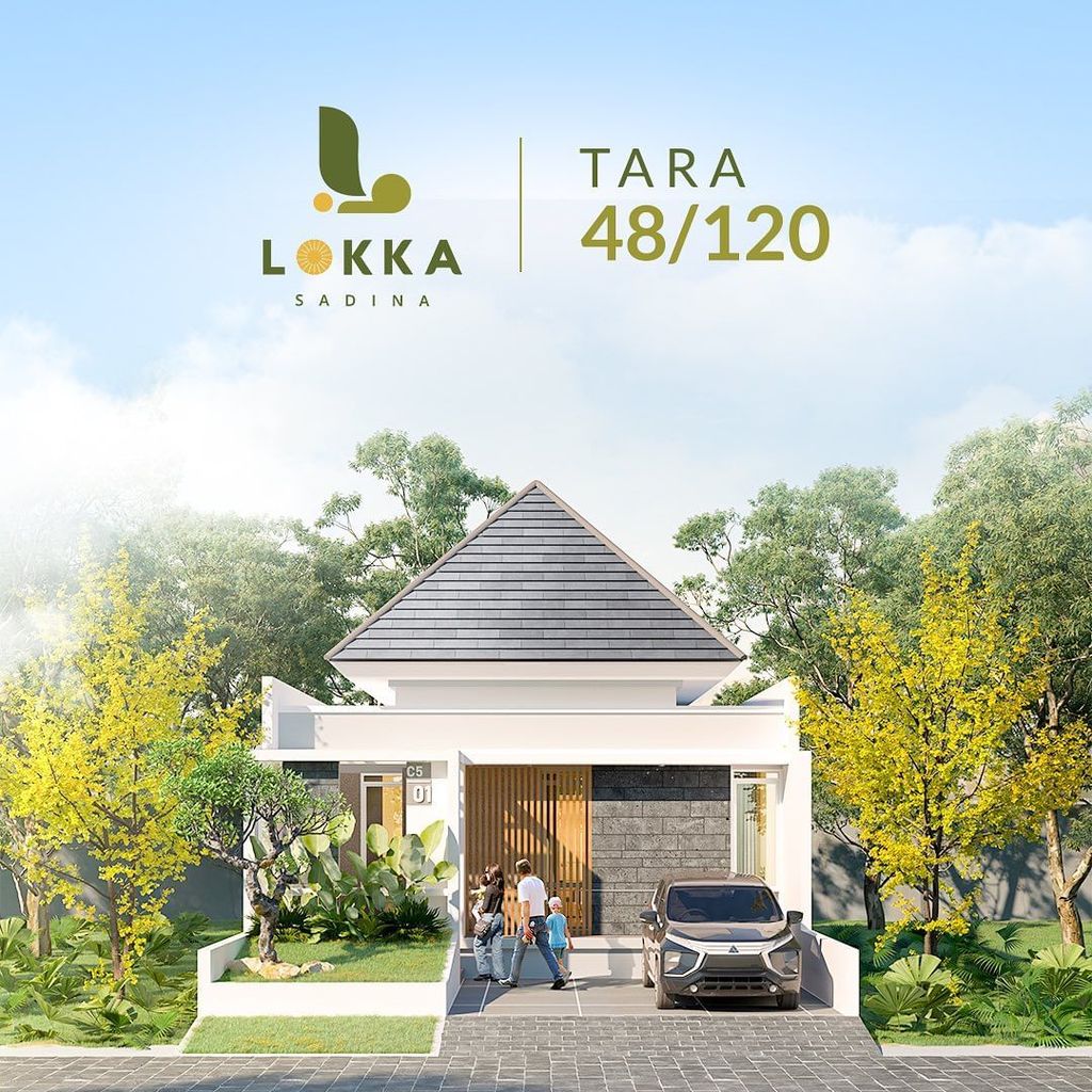 foto tampak rumah tipe Tara 48 perumahan BSB VILLAGE CLUSTER LOKKA