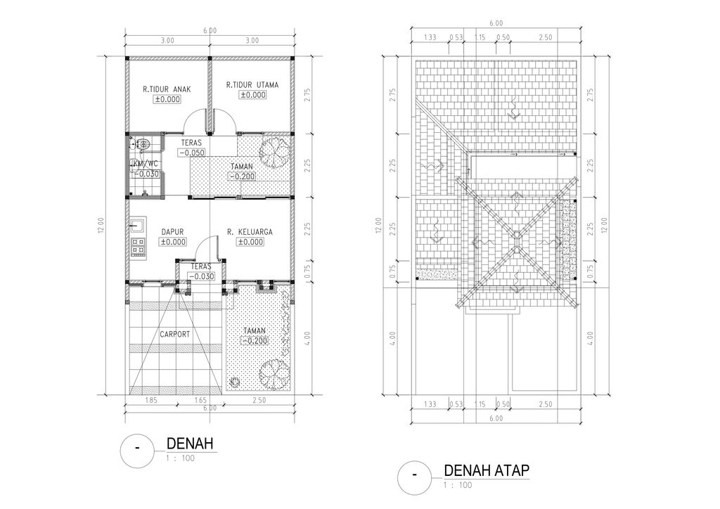 foto denah rumah tipe HAZEL RC perumahan Perumahan CitraGarden Malang