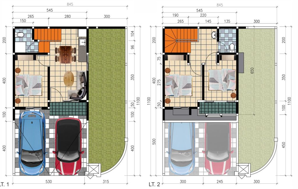 foto denah rumah tipe NEW HAZELNUT POJOK (C4-8) perumahan NATURA RESIDENCES