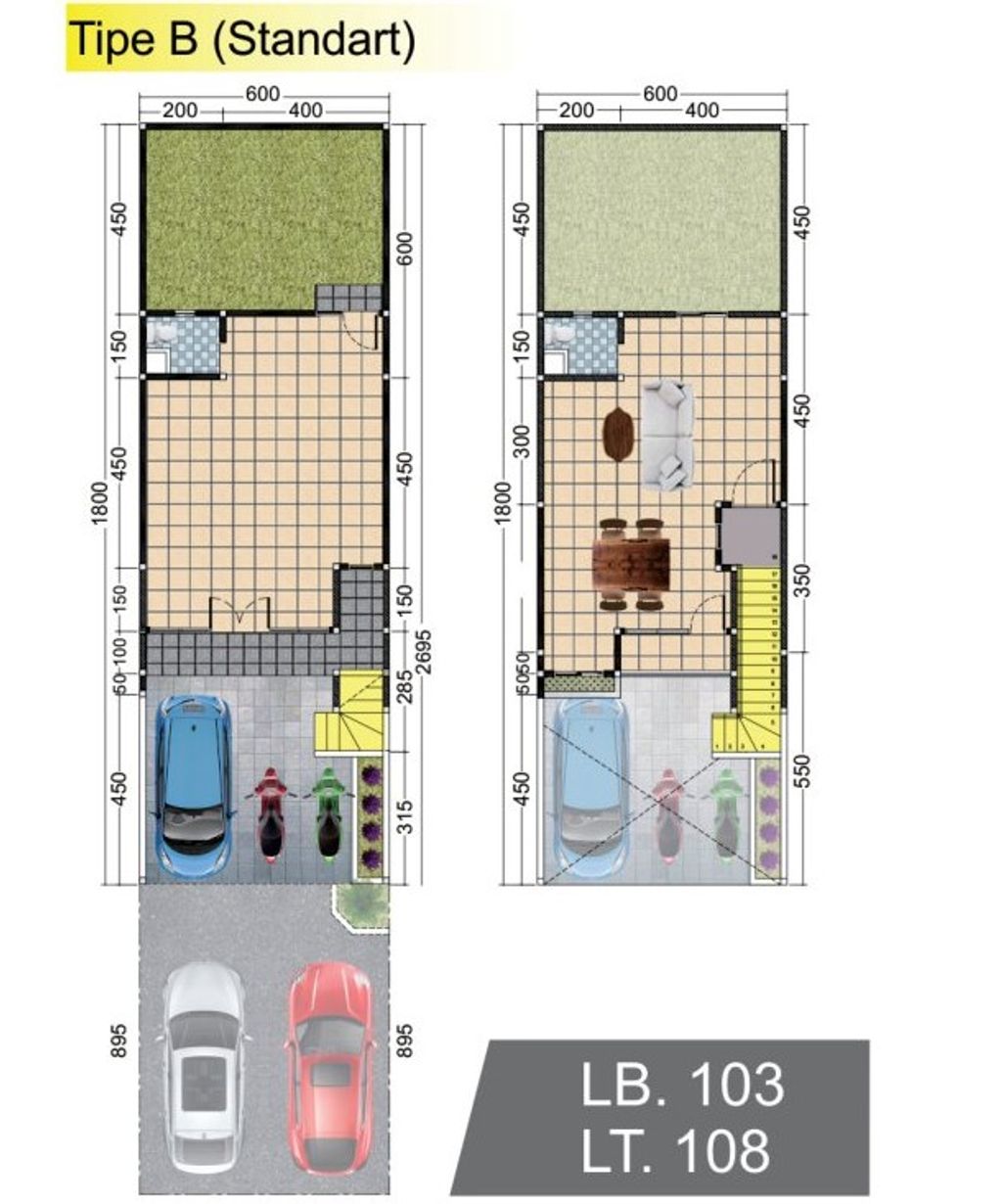 foto denah rumah tipe SHOWHOUSE (1761) perumahan NATURA RESIDENCES