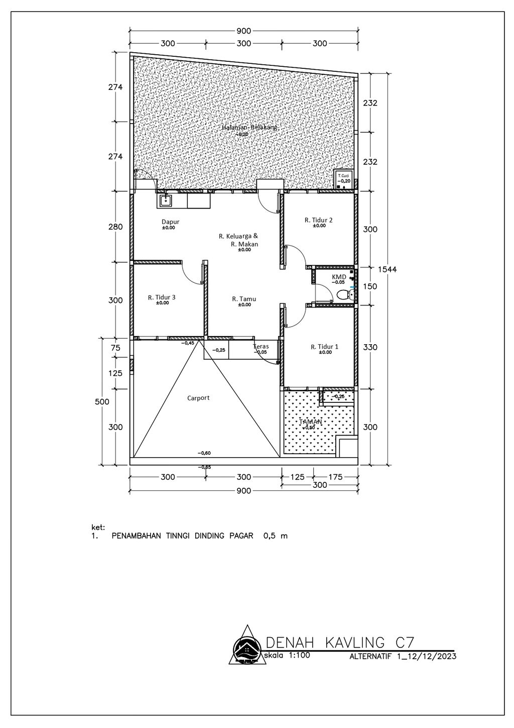 foto denah rumah tipe 60 perumahan PERUMAHAN MUKTI GREEN PARK RESIDENCE