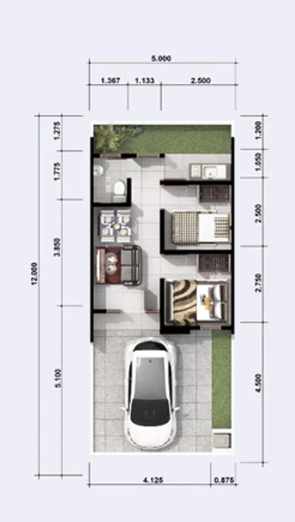 foto denah rumah tipe COMO - 32 perumahan BUKIT DAGO - 2