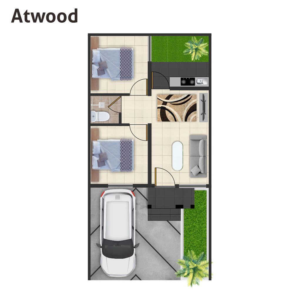 foto denah rumah tipe ATWOOD perumahan Grand Arumba tahap 2 & 3
