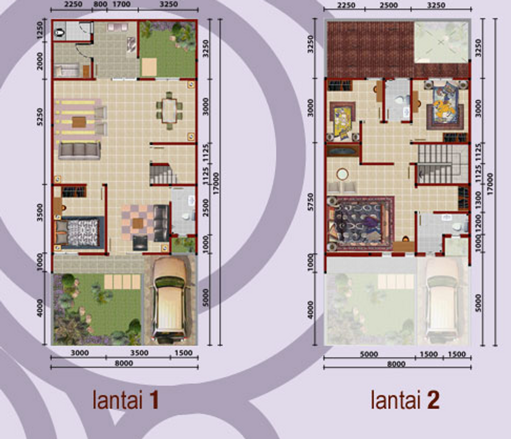 foto denah rumah tipe VERONICA perumahan CASA JARDIN RESIDENCE