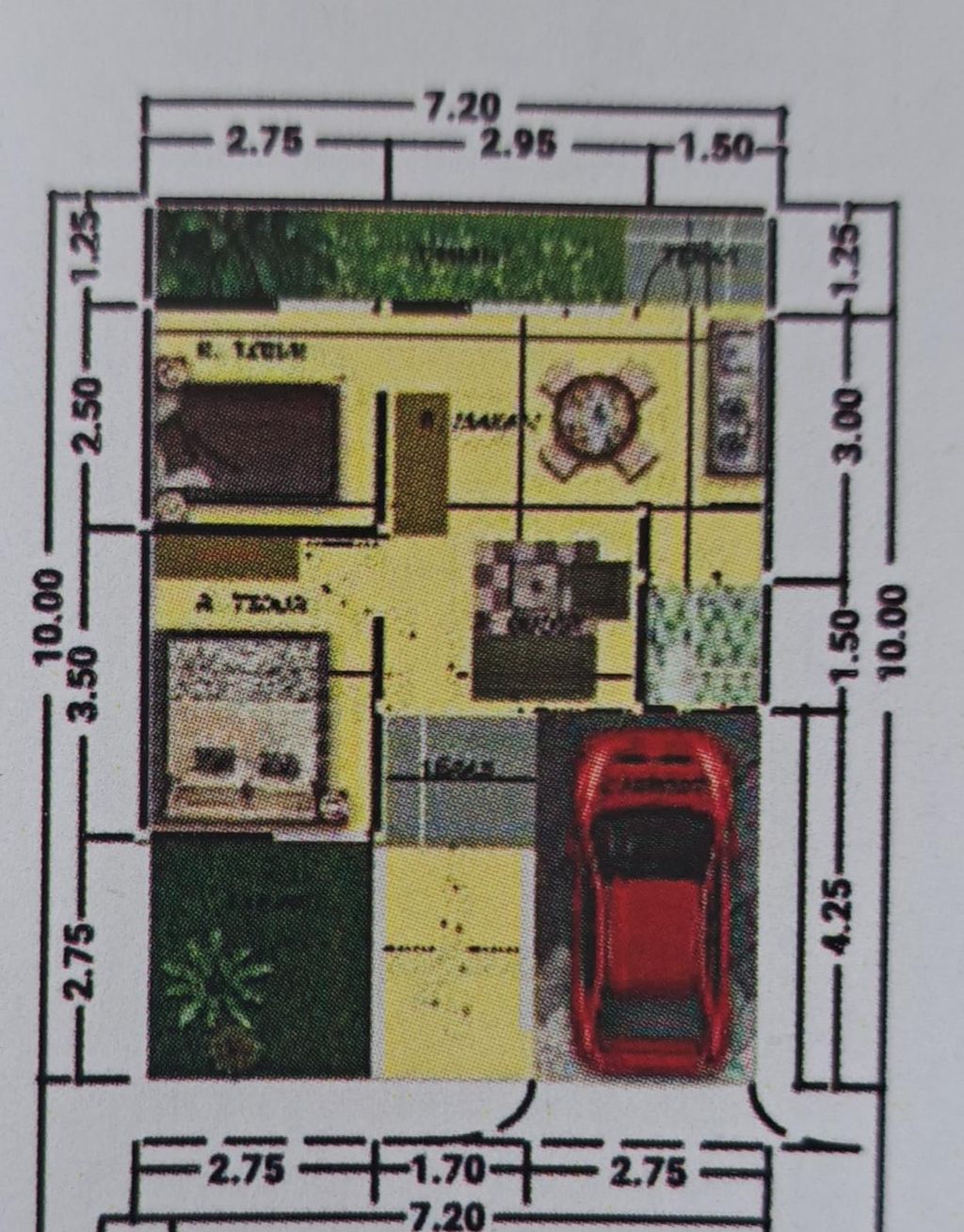 foto denah rumah tipe 36/72 A perumahan BUMI SELABINTANA