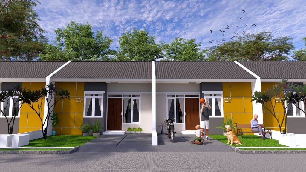foto tampak rumah tipe D2 dan D3 2023 perumahan GREEN HARMONY WARAKAS 2