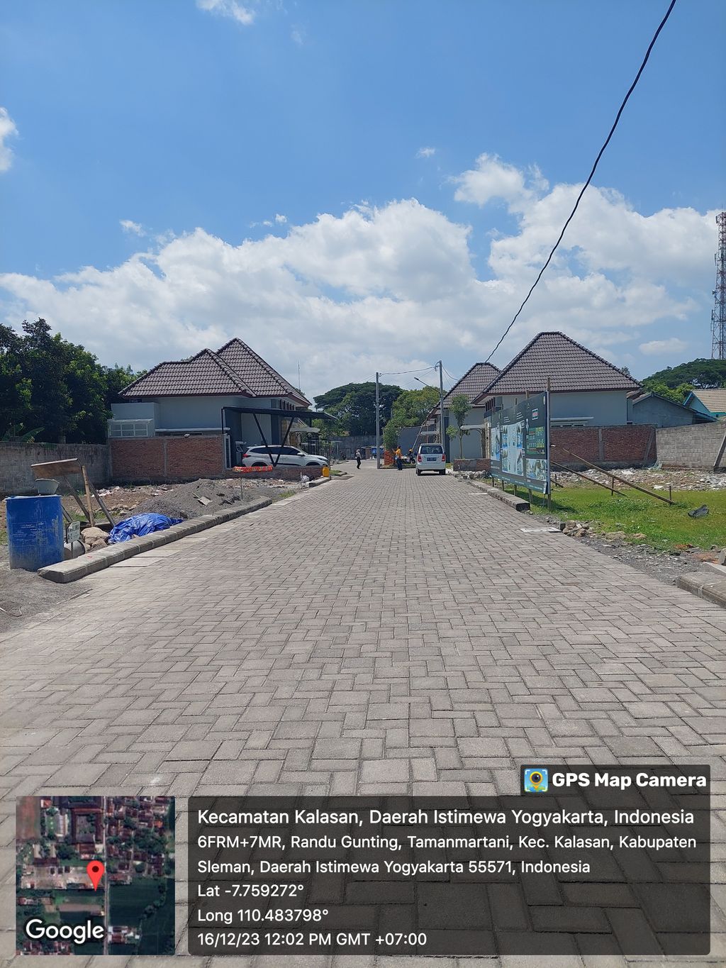foto posisi tengah perumahan Grha Harmoni Tamanmartani