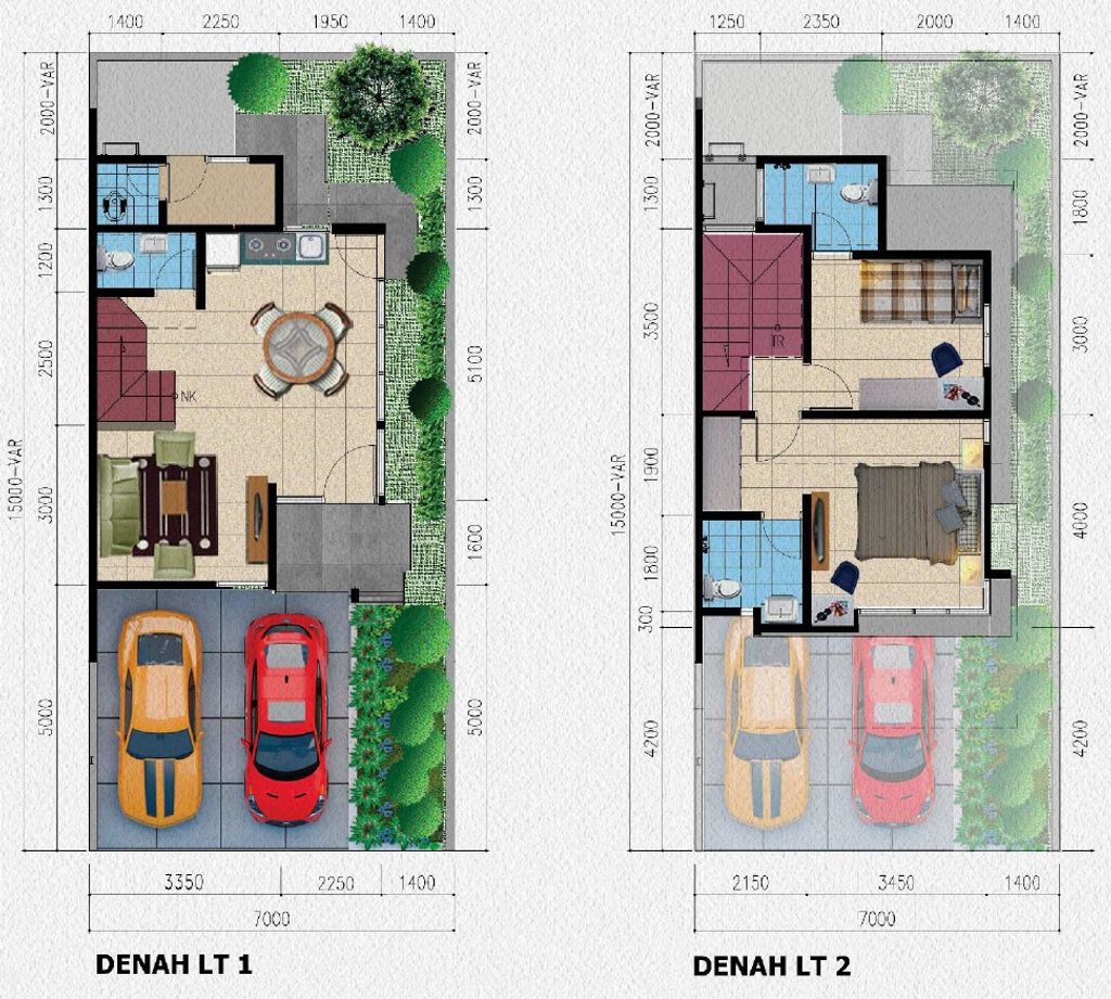 foto denah rumah tipe 86/119 perumahan Jakarta Garden City Mahakam