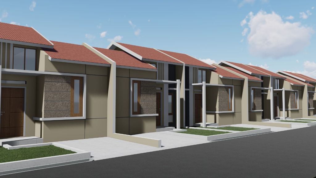 foto tampak rumah tipe 30/72 komersil perumahan CITOH CLUSTER CITARUM CISADANE
