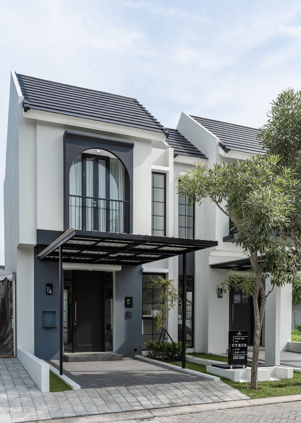 foto tampak rumah tipe CYRUS + perumahan CitraLand Driyorejo CBD