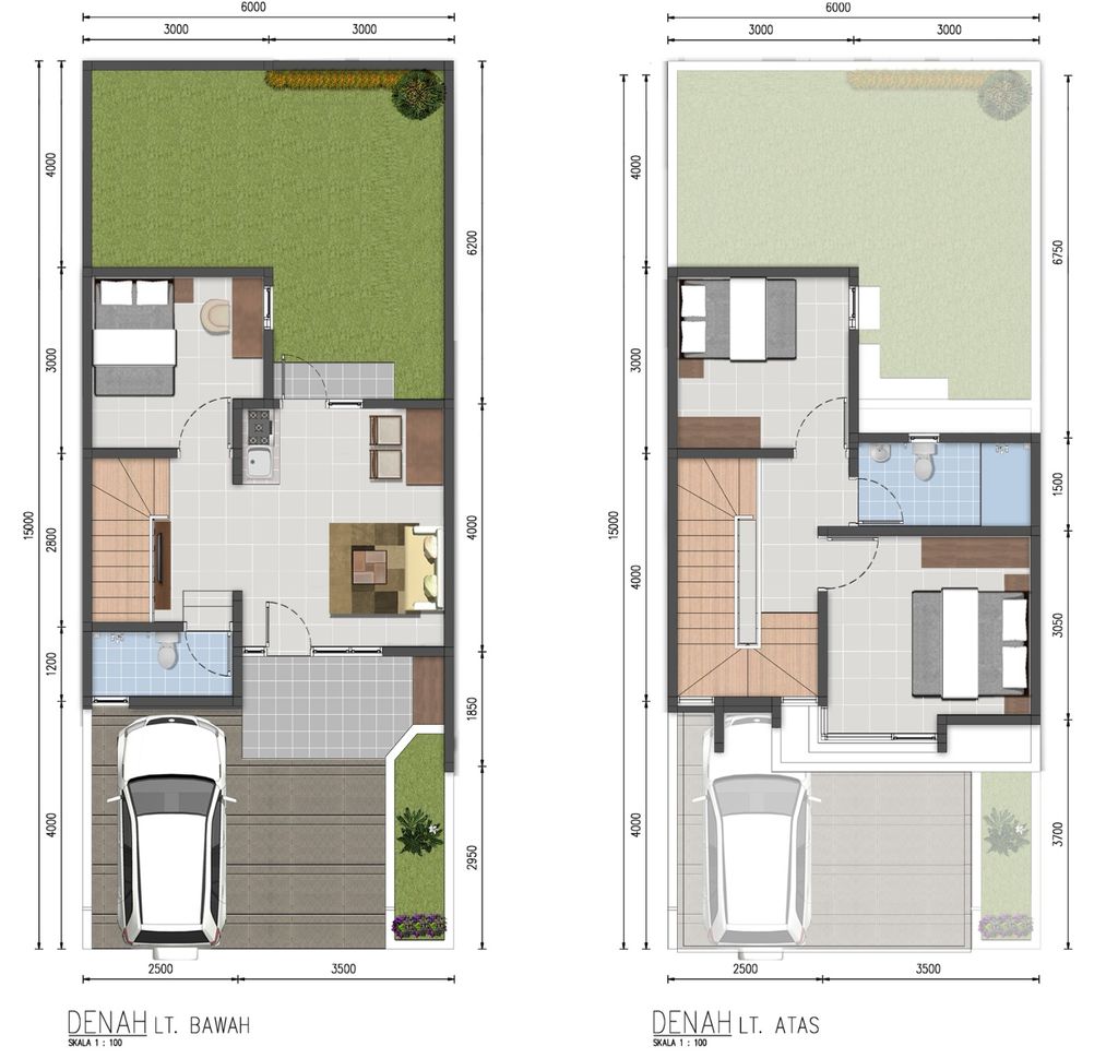 foto denah rumah tipe NEW ORCHID B perumahan METLAND PURI 2023
