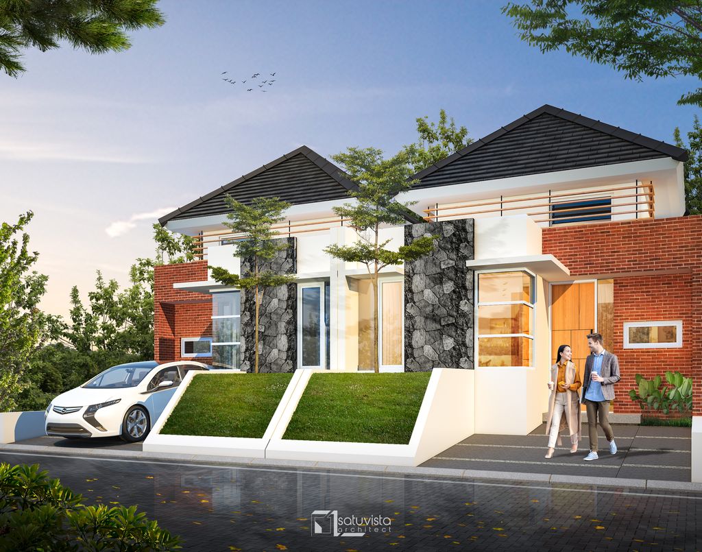foto tampak rumah tipe 38 perumahan LAVANAA LAND