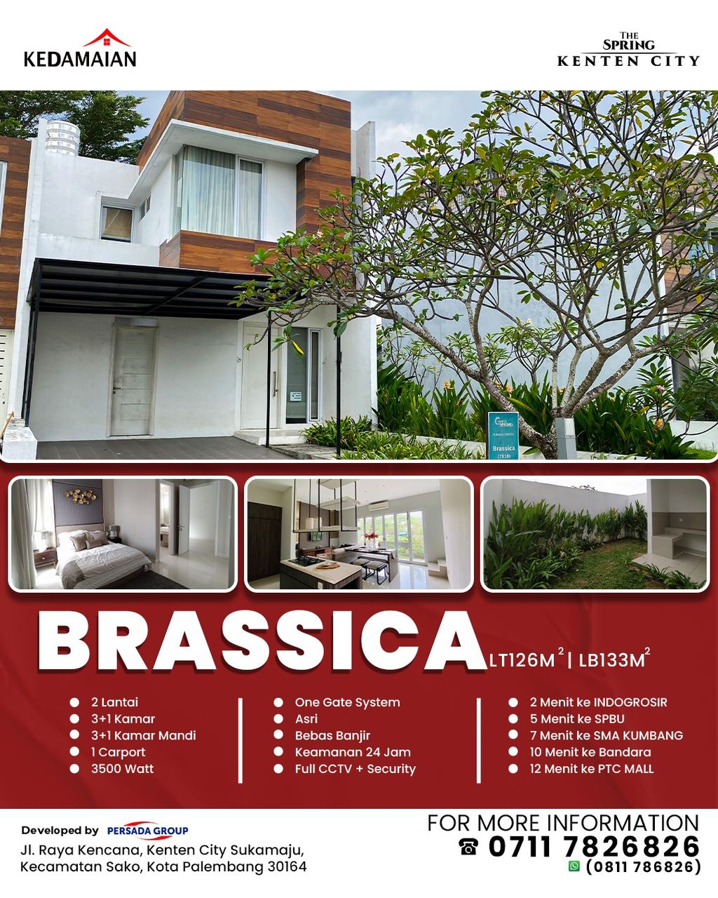 foto tampak rumah tipe Brassica perumahan THE SPRING RESIDENCE
