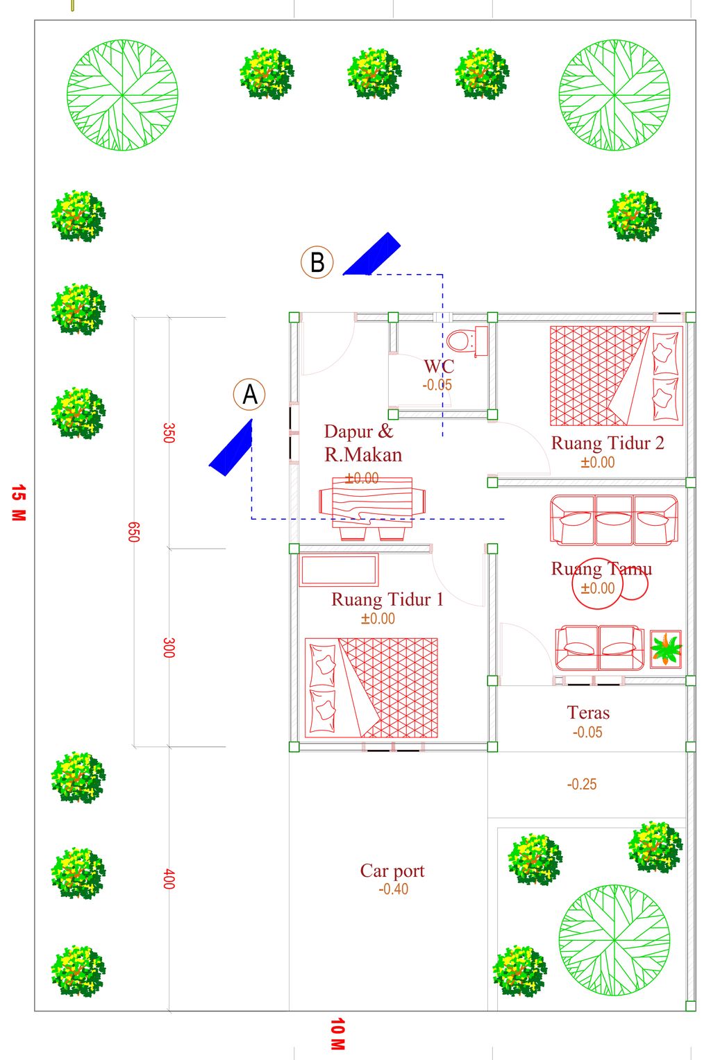 foto denah rumah tipe 36 M2 perumahan BUKIT TASAHEA PERMAI 2