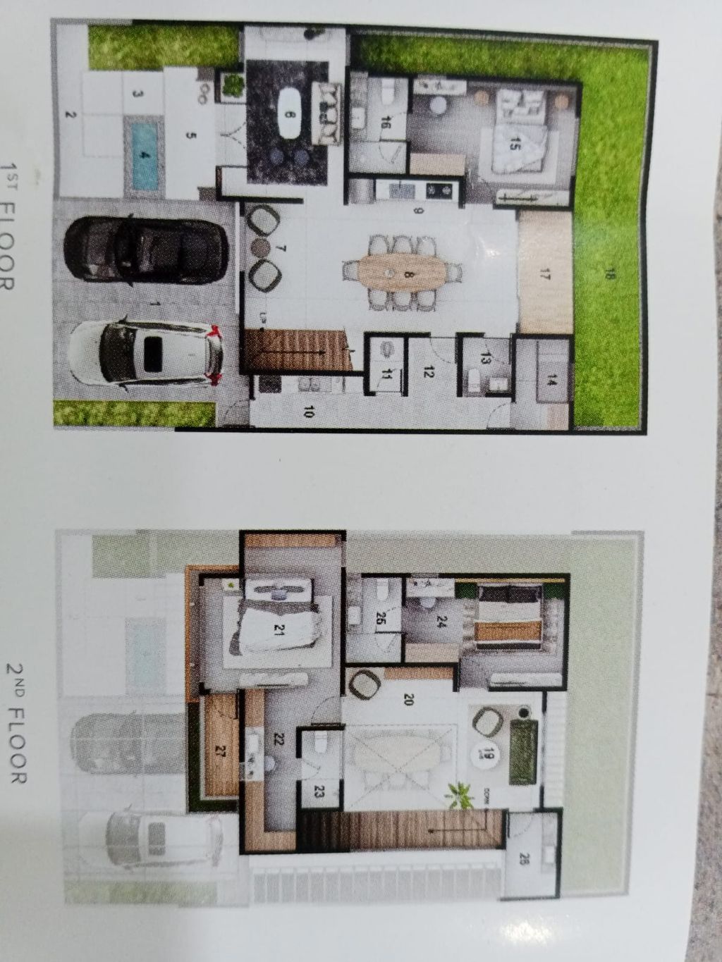 foto denah rumah tipe MAGNOLIA EXTENDED perumahan THE GRANDIS