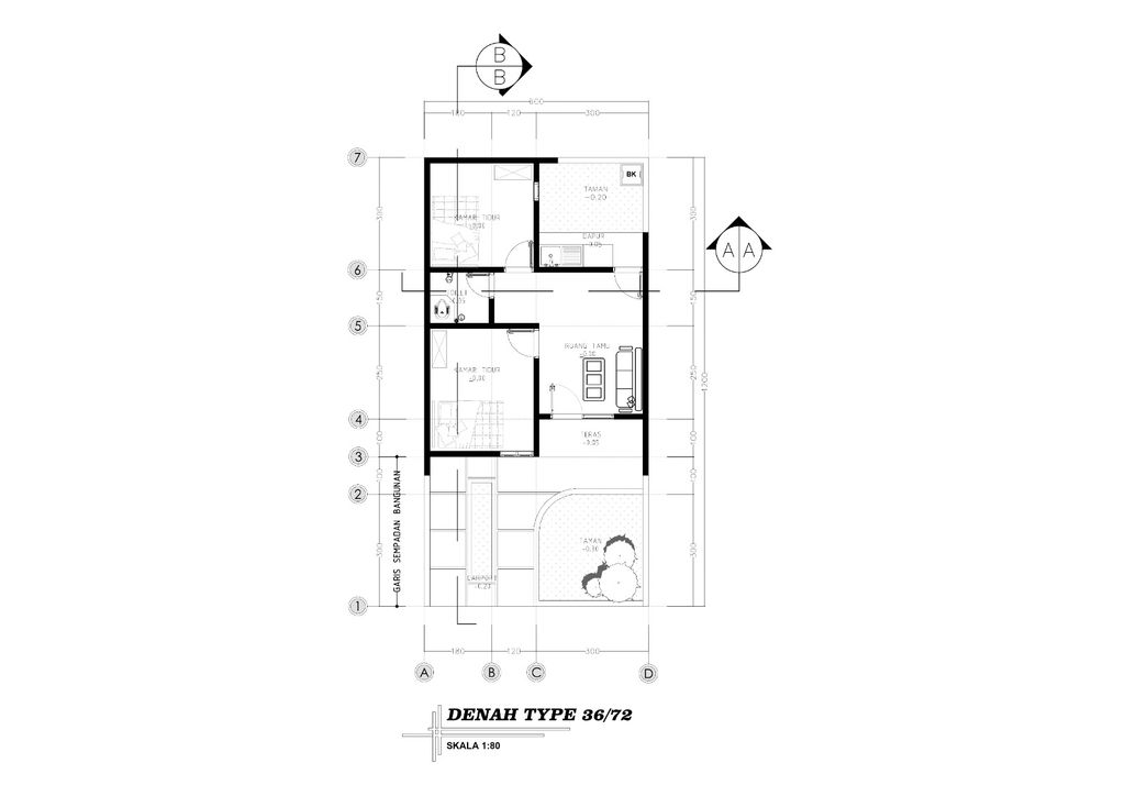 foto denah rumah tipe 36 perumahan ULLIA RESIDENCE