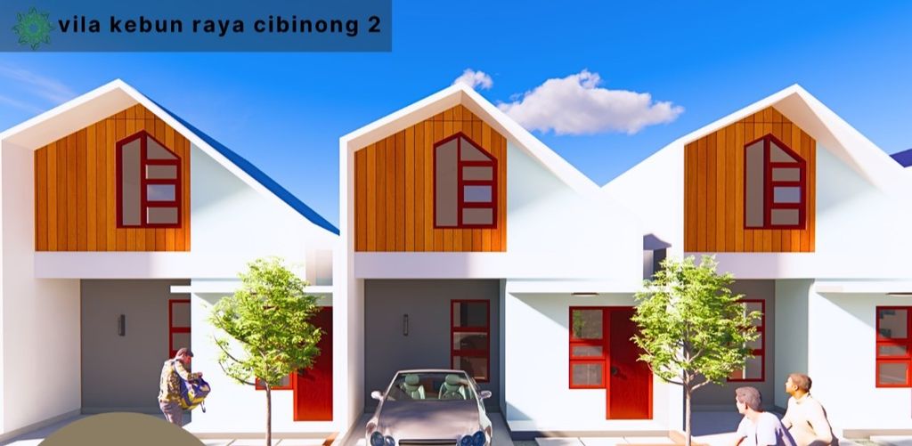 foto tampak rumah tipe 50 perumahan VILA KEBUN RAYA CIBINONG 2