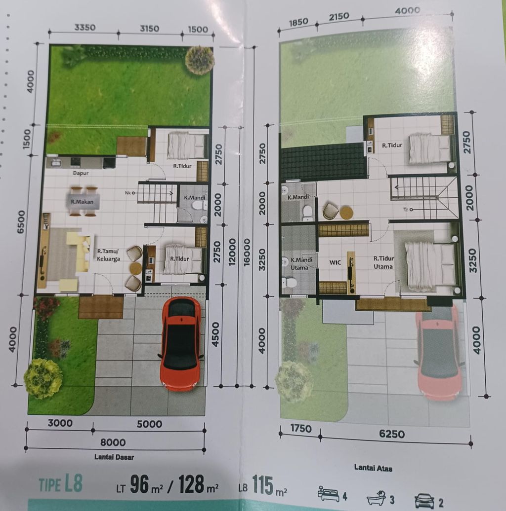 foto denah rumah tipe PARAMOUNT VILLAGE perumahan PARAMOUNT VILLAGE SEMARANG