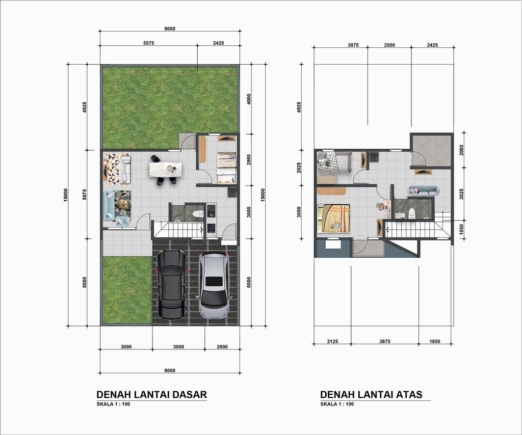 foto denah rumah tipe New Zaitun perumahan Botanical Puri Asri