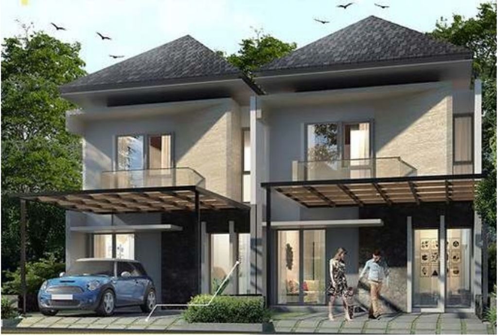 foto tampak rumah tipe New Tin perumahan Botanical Puri Asri