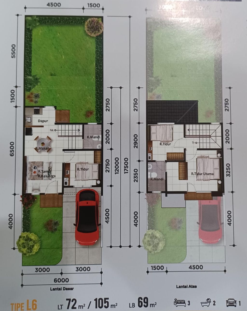 foto denah rumah tipe PARAMOUNT VILLAGE perumahan PARAMOUNT VILLAGE SEMARANG