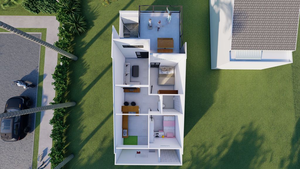 foto denah rumah tipe Elona perumahan TEBET HILLS & QUEEN COURT