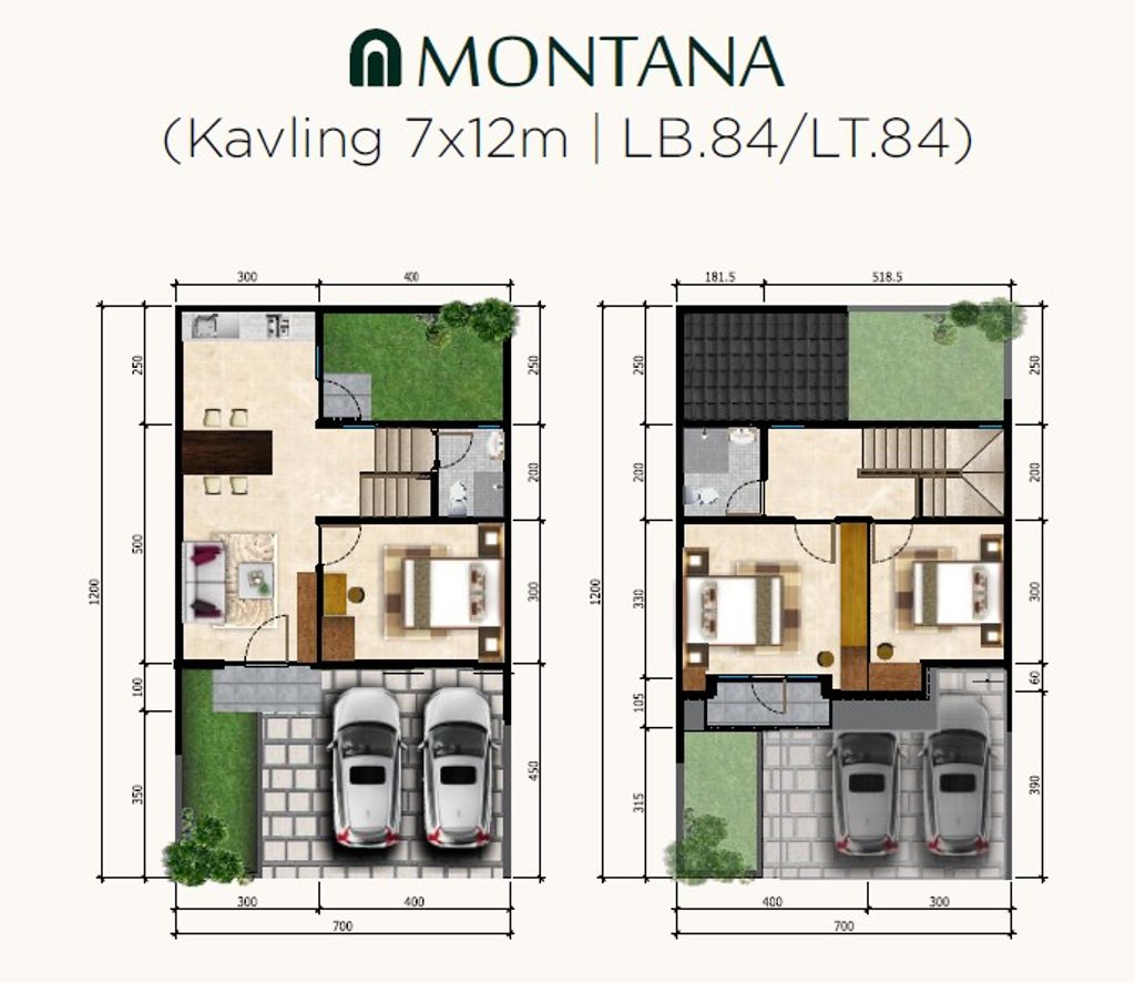 foto denah rumah tipe LEBAR 7 MONTANA 2 perumahan Citra Land Cibubur