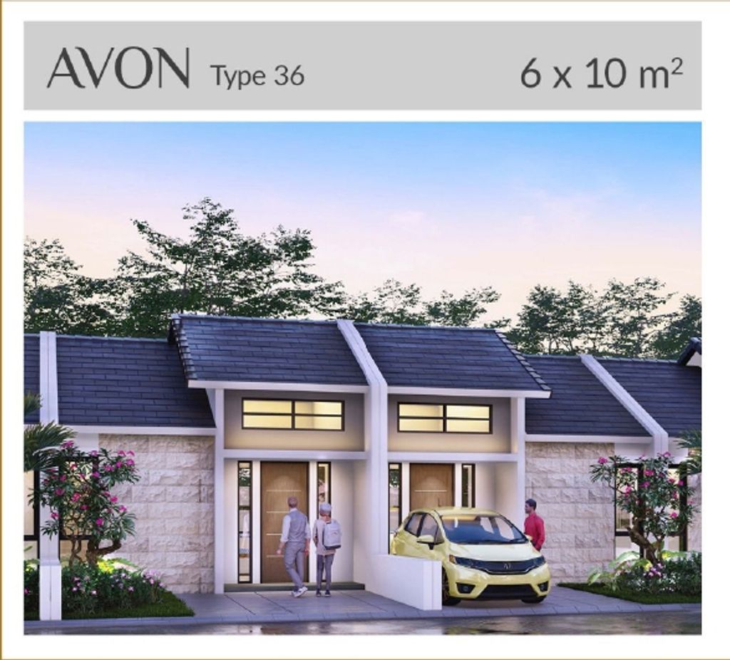 foto tampak rumah tipe AVON perumahan GOLDEN EAST KEBOMAS III